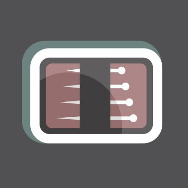 Etiket İğneleri Paketi. Terzi sembolü için uygun. Basit dizayn edilebilir. tasarım şablonu. Basit gösterim