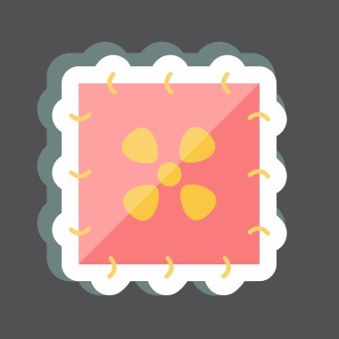 Etiket nakışlı desen. Terzi sembolü için uygun. Basit dizayn edilebilir. tasarım şablonu. Basit gösterim