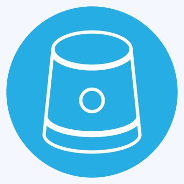 Simge Yüksüğü. Terzi sembolü için uygun. Mavi gözlü. Basit dizayn edilebilir. tasarım şablonu. Basit gösterim