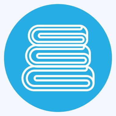 Simge katlanmış giysiler. Terzi sembolü için uygun. Mavi gözlü. Basit dizayn edilebilir. tasarım şablonu. Basit gösterim