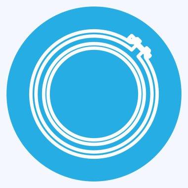 Icon Nakışlı Hoop. Terzi sembolü için uygun. Mavi gözlü. Basit dizayn edilebilir. tasarım şablonu. Basit gösterim