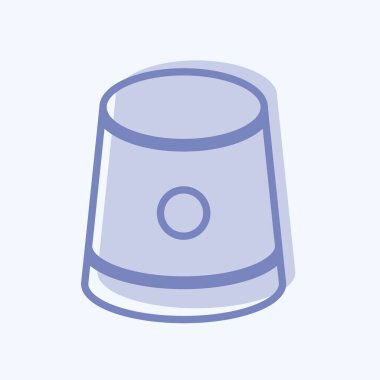 Simge Yüksüğü. Terzi sembolü için uygun. İki ton stili. Basit dizayn edilebilir. tasarım şablonu. Basit gösterim