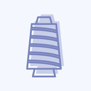 Simge İpliği Spool. Terzi sembolü için uygun. İki ton stili. Basit dizayn edilebilir. tasarım şablonu. Basit gösterim