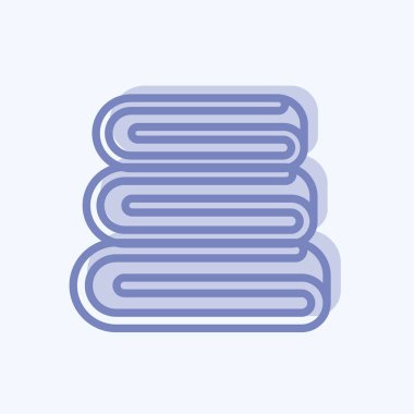 Simge katlanmış giysiler. Terzi sembolü için uygun. İki ton stili. Basit dizayn edilebilir. tasarım şablonu. Basit gösterim