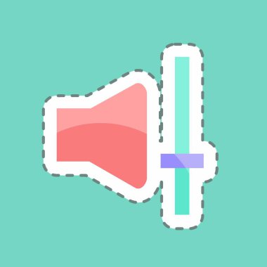 Çıkartma çizgisi müzik sesini değiştirdi. Müzik sembolü için uygun. renk arkadaşı stili. Basit dizayn edilebilir. tasarım şablonu. Basit gösterim