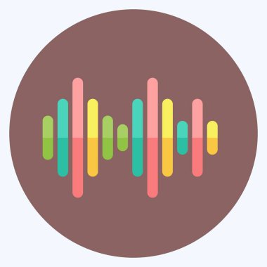 Simge Müzik Göstergesi. Müzik sembolü için uygun. Düz stil. Basit dizayn edilebilir. tasarım şablonu. Basit gösterim