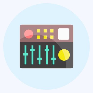 Simge Kontrolörü. Müzik sembolü için uygun. Düz stil. Basit dizayn edilebilir. tasarım şablonu. Basit gösterim