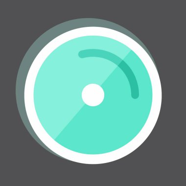 Çıkartma Diski. Müzik sembolü için uygun. renk arkadaşı stili. Basit dizayn edilebilir. tasarım şablonu. Basit gösterim