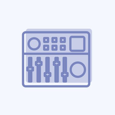 Simge Kontrolörü. Müzik sembolü için uygun. İki ton stili. Basit dizayn edilebilir. tasarım şablonu. Basit gösterim