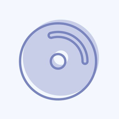 Simge Diski. Müzik sembolü için uygun. İki ton stili. Basit dizayn edilebilir. tasarım şablonu. Basit gösterim