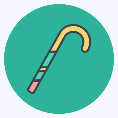 Icon Şeker Çubuğu. Parti sembolü için uygun. renk arkadaşı stili. Basit dizayn edilebilir. tasarım şablonu. Basit gösterim