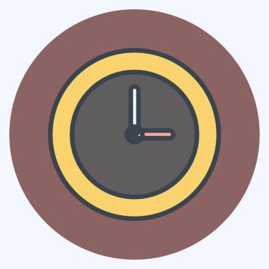 Simge Saati. Parti sembolü için uygun. renk arkadaşı stili. Basit dizayn edilebilir. tasarım şablonu. Basit gösterim