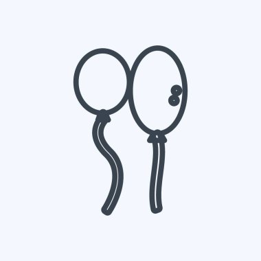 İkon Balonlar. Parti sembolü için uygun. Sıra tarzı. Basit dizayn edilebilir. tasarım şablonu. Basit gösterim