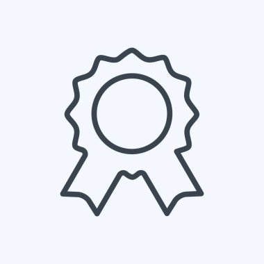 Simge Rozeti. Parti sembolü için uygun. Sıra tarzı. Basit dizayn edilebilir. tasarım şablonu. Basit gösterim