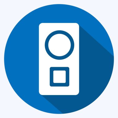 Simge Sözcüsü. Parti sembolü için uygun. Uzun gölge tarzı. Basit dizayn edilebilir. tasarım şablonu. Basit gösterim