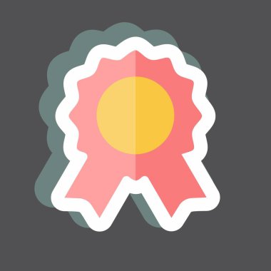 Etiket Rozeti. Parti sembolü için uygun. Basit dizayn edilebilir. tasarım şablonu. Basit gösterim