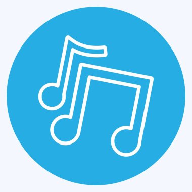 Simge müziği. Parti sembolü için uygun. Uzun gölge tarzı. Basit dizayn edilebilir. tasarım şablonu. Basit gösterim