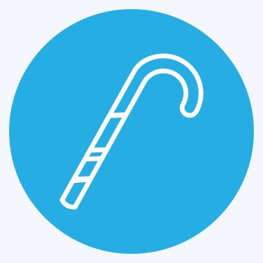 Icon Şeker Çubuğu. Parti sembolü için uygun. Mavi gözlü. Basit dizayn edilebilir. tasarım şablonu. Basit gösterim