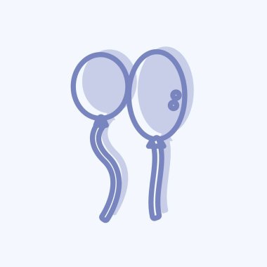 İkon Balonlar. Parti sembolü için uygun. İki ton stili. Basit dizayn edilebilir. tasarım şablonu. Basit gösterim