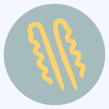 Simge Bobby Pins. Güzellik sembolü için uygun. renk arkadaşı stili. Basit dizayn edilebilir. tasarım şablonu. Basit gösterim