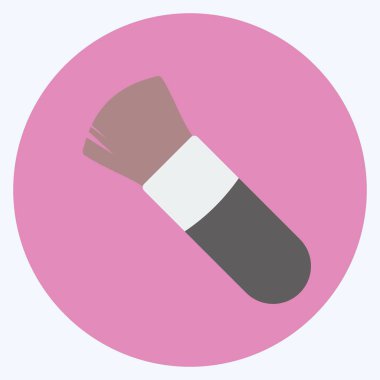 Güzellik sembolü için uygun simge Blushon Fırça 1. renk arkadaşı stili. Basit dizayn edilebilir. tasarım şablonu. Basit gösterim