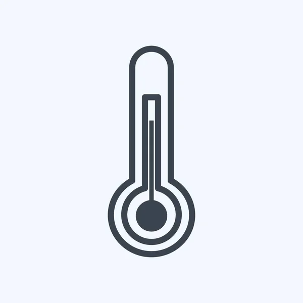 Icon Temperature Check Suitable Spring Symbol Line Style Simple Design — Stock Vector