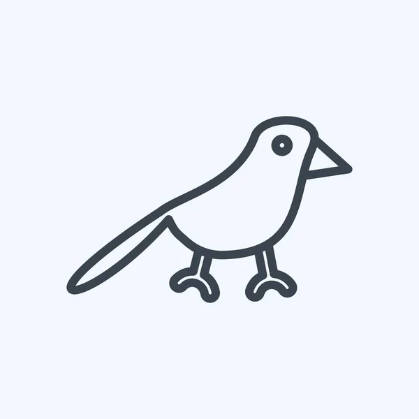 Icon Bird Подходит Символа Весна Стиль Линии Простой Дизайн Редактируемый — стоковый вектор