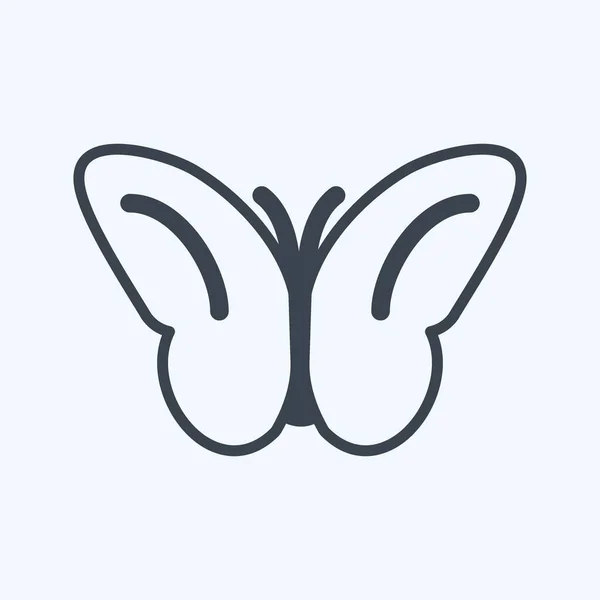 Icon Butterfly Flying Suitable Spring Symbol Glyph Style Simple Design — Vetor de Stock