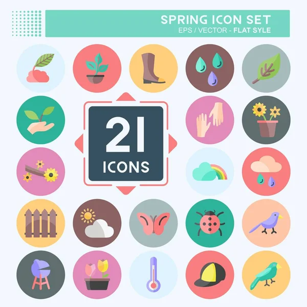 Bahar Simgesi Ayarları. Bahar sembolü için uygun. Düz stil. Basit dizayn edilebilir. tasarım şablonu. Basit gösterim