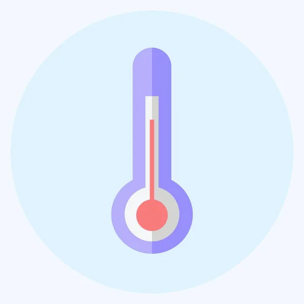 Icon Temperature Check Suitable Spring Symbol Flat Style Simple Design — Vettoriale Stock