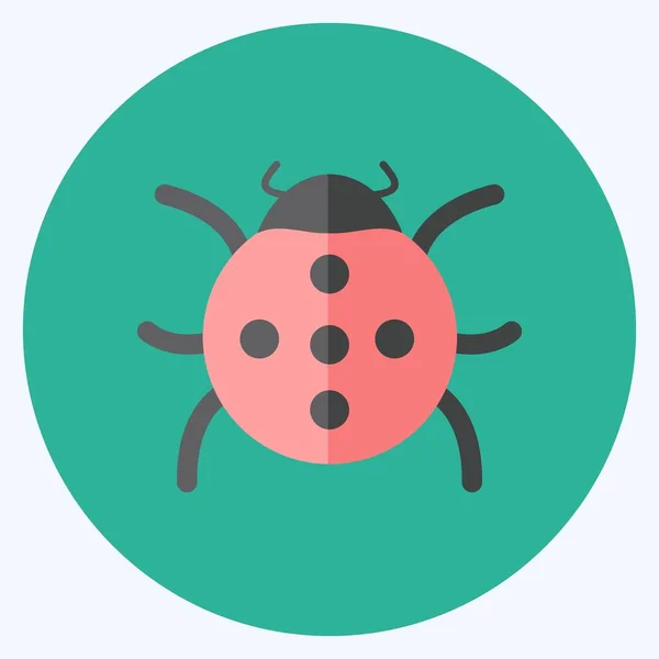 Icon Bug Suitable Spring Symbol Flat Style Simple Design Editable — Vettoriale Stock