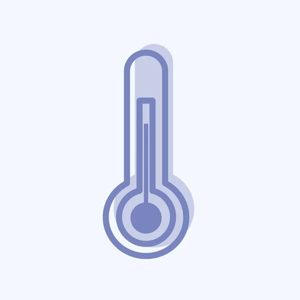 Icon Temperature Check Suitable Spring Symbol Two Tone Style Simple — Stockvektor