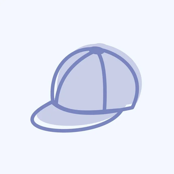 Icon Summer Cap Suitable Spring Symbol Two Tone Style Simple — Image vectorielle
