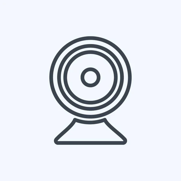 Icon Video Communication Suitable Services Symbol Line Style Simple Design — Wektor stockowy