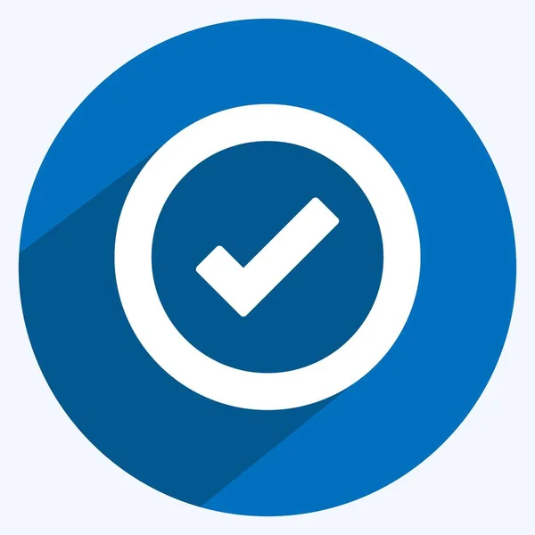 Simge Kalite Kontrolü. IT Servisleri sembolü için uygun. Uzun gölge tarzı. Basit dizayn edilebilir. tasarım şablonu. Basit gösterim