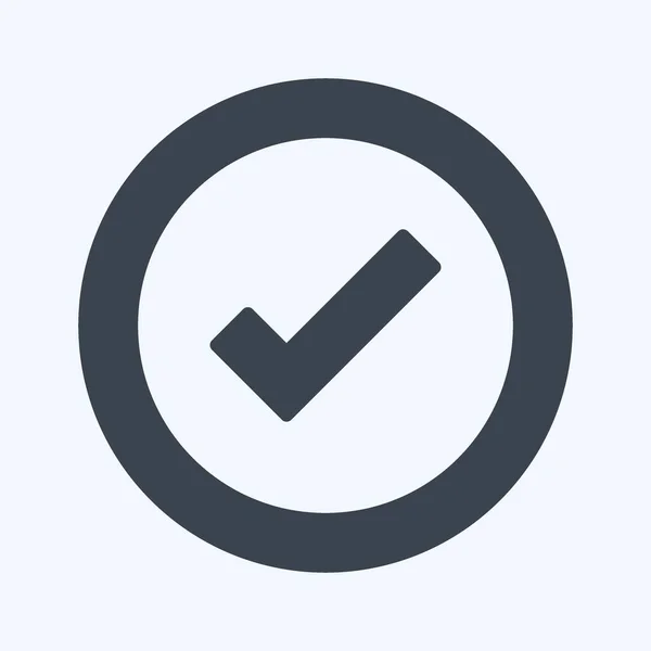 Icon Quality Control Suitable Services Symbol Glyph Style Simple Design — стоковый вектор