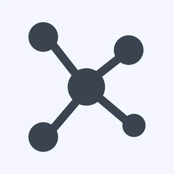 Icon Networks Suitable Services Symbol Glyph Style Simple Design Editable — Vector de stock