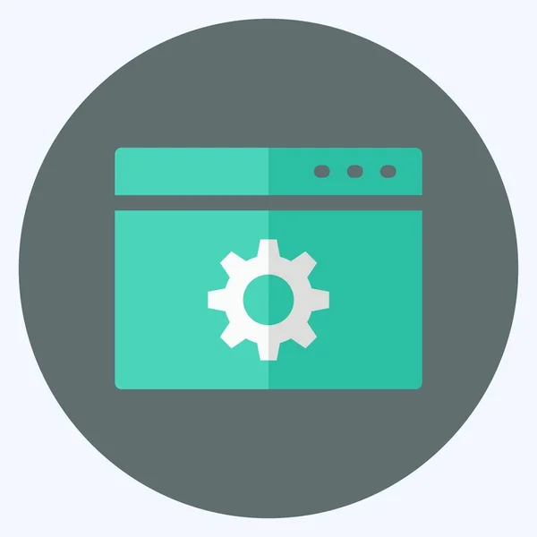 Icon Web Optimierung Geeignet Für Services Symbol Flachen Stil Einfaches — Stockvektor