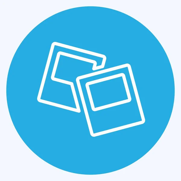 Icon Portfolio Management Suitable Services Symbol Blue Eyes Style Simple — Archivo Imágenes Vectoriales