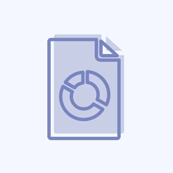 Icon Analytics Suitable Services Symbol Two Tone Style Simple Design — Image vectorielle