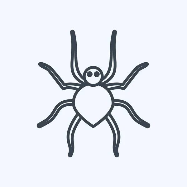 Icon Spider Suitable Animal Symbol Line Style Simple Design Editable — Stock Vector