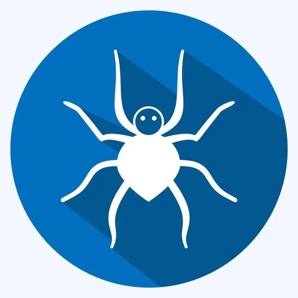Icona Spider Adatto Simbolo Animale Lungo Stile Ombra Design Semplice — Vettoriale Stock