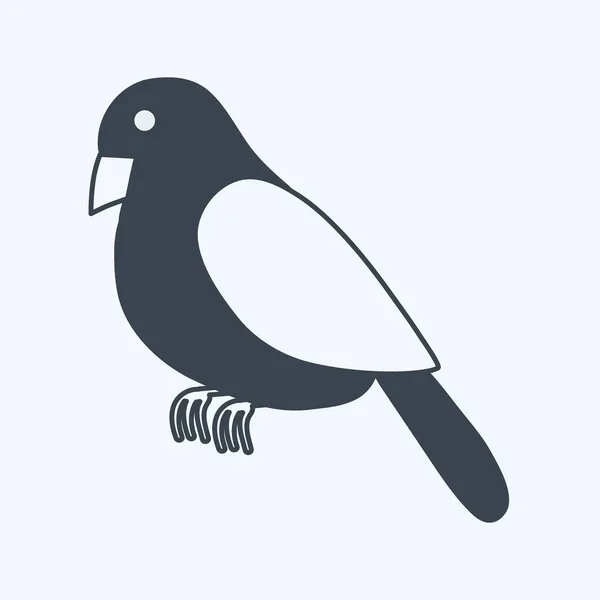 Icono Pájaro Adecuado Para Símbolo Animal Estilo Glifo Diseño Simple — Archivo Imágenes Vectoriales
