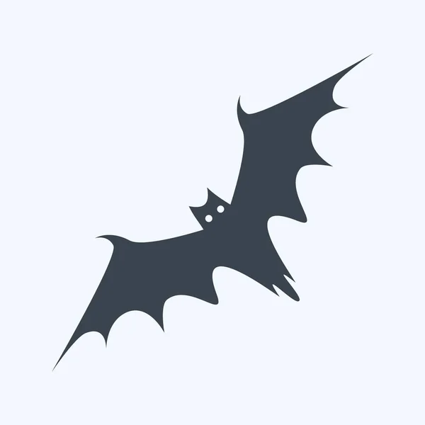 Icon Bat Suitable Animal Symbol Glyph Style Simple Design Editable — Stockový vektor