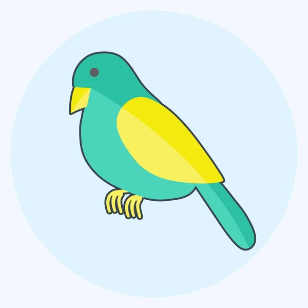 Icon Bird Suitable Animal Symbol Flat Style Simple Design Editable — Image vectorielle