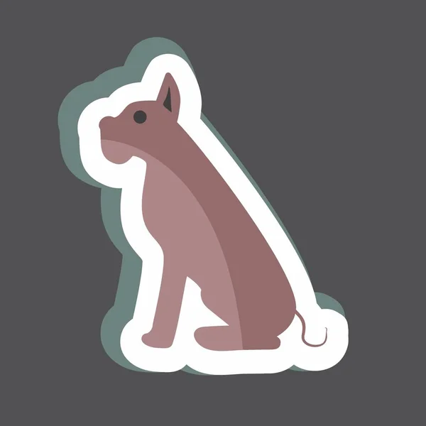 Наклейка Собака Підходить Символів Тварин Простий Дизайн Який Можна Редагувати — стоковий вектор