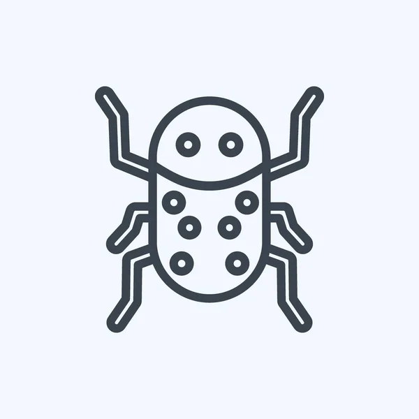 Symbolbild Insektenbefall Für Katastrophen Geeignet Linienstil Einfaches Design Editierbar Designvorlagenvektor — Stockvektor