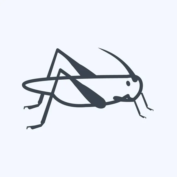 Ikon Locust Infestation Katasztrófa Szimbólumra Alkalmas Grafikus Stílus Egyszerű Tervezés — Stock Vector