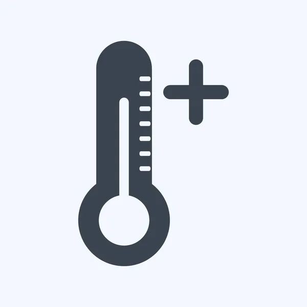 Icon Heat Wave Suitable Disasters Symbol Glyph Style Simple Design — Wektor stockowy