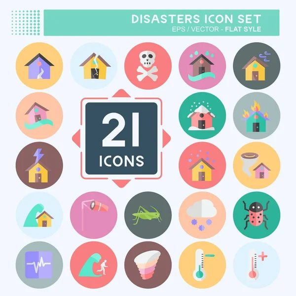 Afet Simgesi Ayarları. Doğa sembolü için uygun. Düz stil. Basit dizayn edilebilir. tasarım şablonu. Basit gösterim